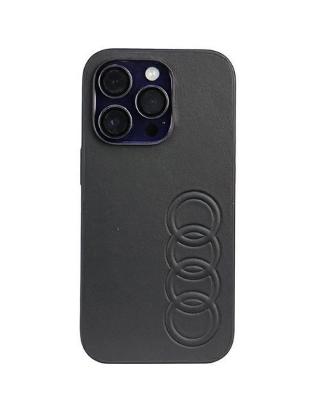 Audi Synthetic Leather iPhone 14 Pro 6.1" black/black hardcase AU-TPUPPCIP14P-TT/D1-BK