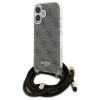 Guess Crossbody Cord 4G Print Case with Lanyard for iPhone 16 - Brown Guess Crossbody Cord 4G Print Case with Lanyard for iPhone 16 - Brown