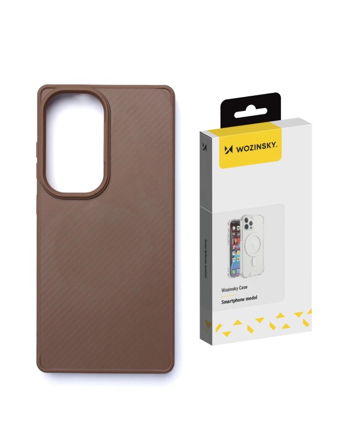 Wozinsky Carbon Fiber Case with MagSafe for Samsung Galaxy S25 - Brown Wozinsky Carbon Fiber Case with MagSafe for Samsung Galaxy S25 - Brown