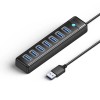 Orico PW7U-U3 hub 7x USB-A 3.0 + USB-C 5V/3A 1m - black Orico PW7U-U3 hub 7x USB-A 3.0 + USB-C 5V/3A 1m - black