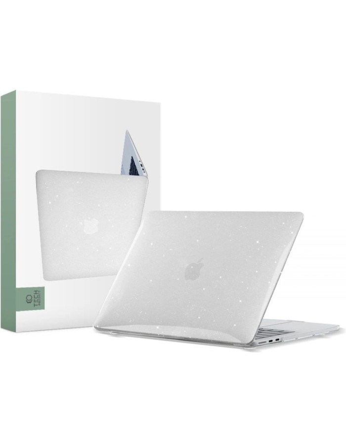 Tech-Protect SmartShell Case for MacBook Air 13" M2 / M3 / 2022-2024 - Clear-Glitter