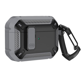 Airpods 4 Armor Case with Carabiner - Gray Airpods 4 Armor Case with Carabiner - Gray