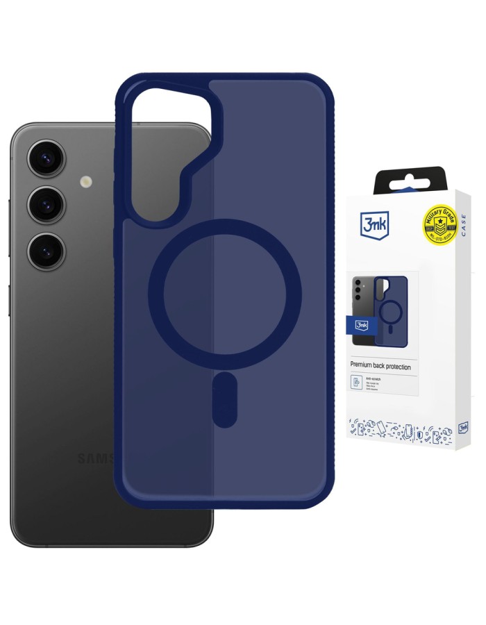 3mk Smoke MagCase for Samsung Galaxy S25 - Blue-Translucent