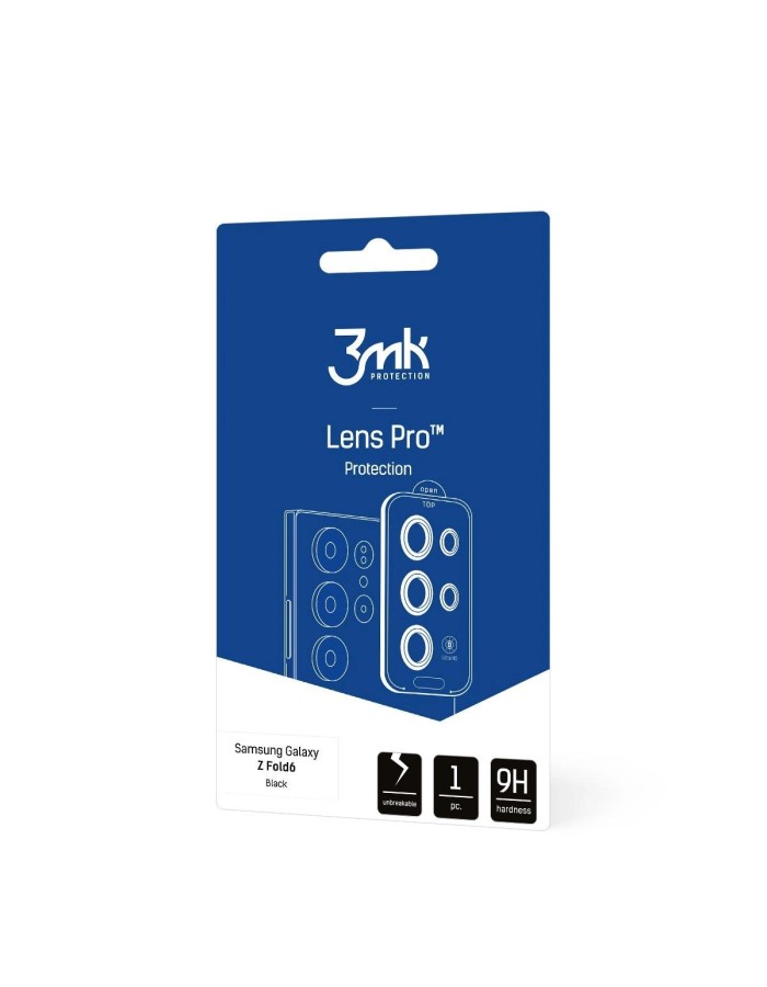Tempered Glass for Camera Lens 3mk Lens Protection Pro Black for Samsung Galaxy Z Fold 6