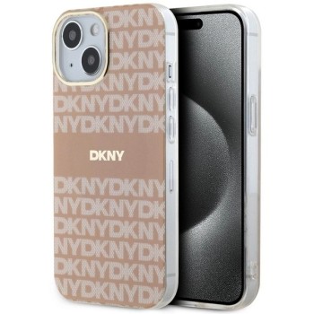 DKNY IML Mono &amp;amp; Stripe MagSafe case for iPhone 15 / 14 / 13 - pink