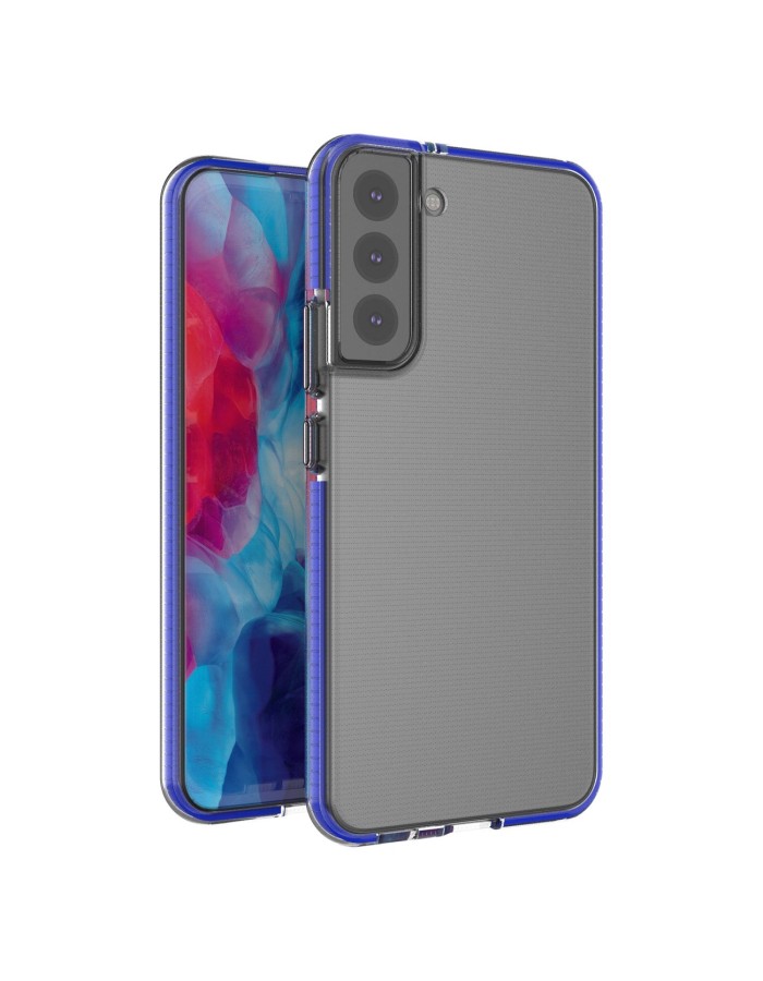 Spring Case Cover Gel Cover with Color Frame for Samsung Galaxy S22 + (S22 Plus) Dark Blue Spring Case Cover Gel Cover with Color Frame for Samsung Galaxy S22 + (S22 Plus) Dark Blue