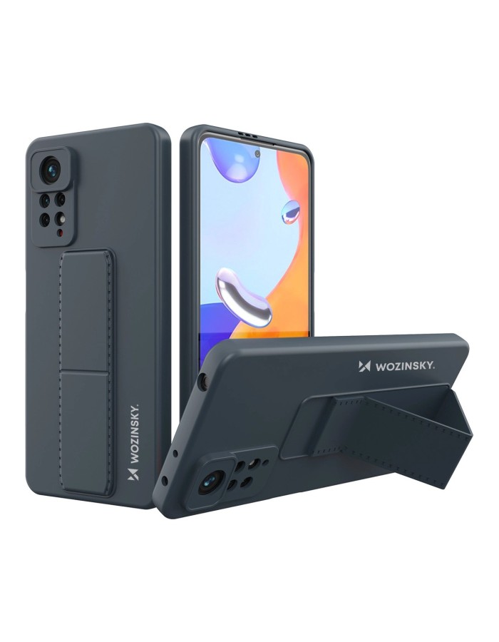 Wozinsky Kickstand Case silicone case with stand Xiaomi Redmi Note 11 Pro navy blue Wozinsky Kickstand Case silicone case with stand Xiaomi Redmi Note 11 Pro navy blue