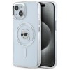 Karl Lagerfeld IML Metal Karl Head MagSafe Case for iPhone 15 Plus White