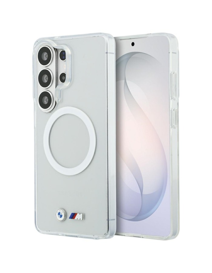 BMW IML Shockproof Metal Logo MagSafe Case for Samsung Galaxy S26 Ultra - Transparent