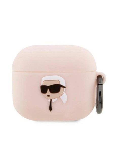 Karl Lagerfeld KLA3RUNIKP AirPods 3 cover pink/pink Silicone Karl Head 3D