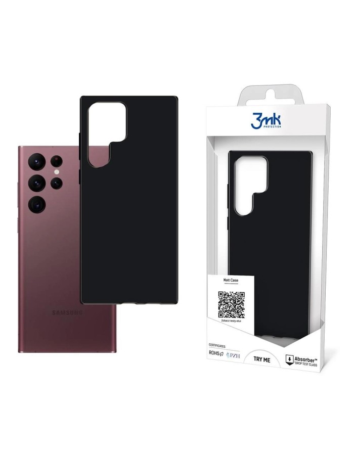 3mk Matt Case Sam S908 S22 Ultra black / black