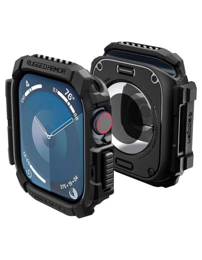 Spigen Rugged Armor Case for Apple Watch 10 46mm - Black Spigen Rugged Armor Case for Apple Watch 10 46mm - Black
