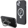 Karl Lagerfeld Ring Stand Karl&amp;amp;Choupette MagSafe case for iPhone 14 / 15 / 13 - black