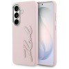 Karl Lagerfeld Grained Signature Metal Resin Logo Case for Samsung Galaxy S26 - Pink Karl Lagerfeld Grained Signature Metal Resin Logo Case for Samsung Galaxy S26 - Pink