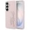 Karl Lagerfeld Grained Signature Metal Resin Logo Case for Samsung Galaxy S26 - Pink