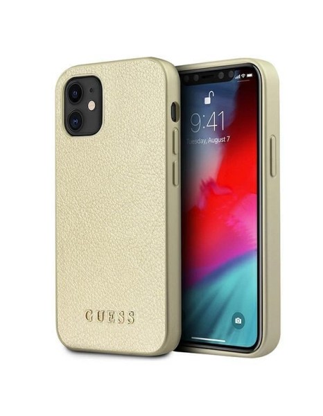 Guess GUHCP12SIGLGO iPhone 12 mini 5.4" gold/gold hardcase Iridescent Guess GUHCP12SIGLGO iPhone 12 mini 5.4" gold/gold hardcase Iridescent