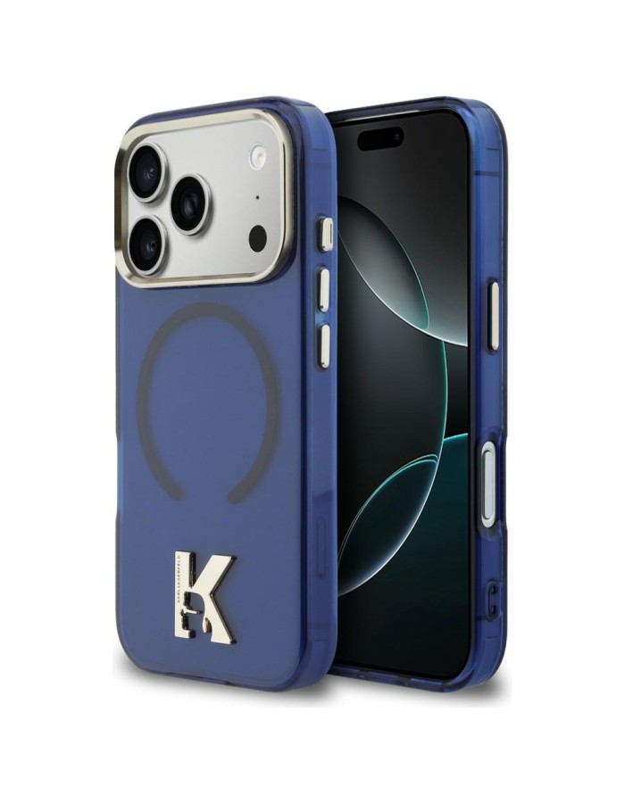 Karl Lagerfeld IML K Head Logo MagSafe Case for iPhone 17 Pro - Blue