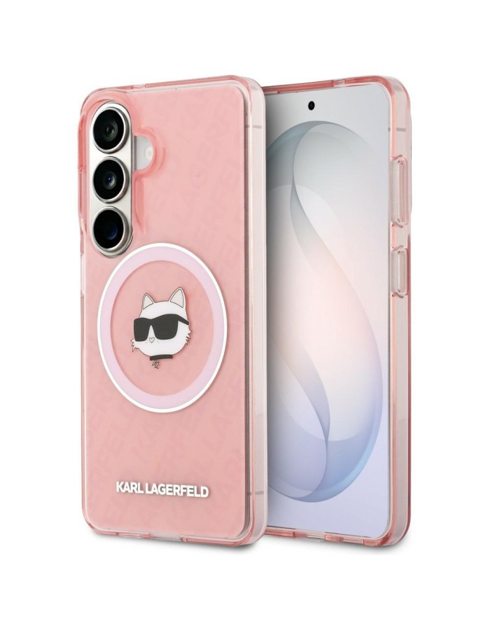 Karl Lagerfeld IML Repeated Choupette MagSafe Case for Samsung Galaxy S26 - Pink