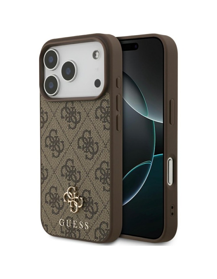 Guess 4G Small Classic Logo MagSafe case for iPhone 17 Pro - brown