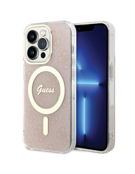 Guess IML 4G MagSafe case for iPhone 15 Pro - pink Guess IML 4G MagSafe case for iPhone 15 Pro - pink
