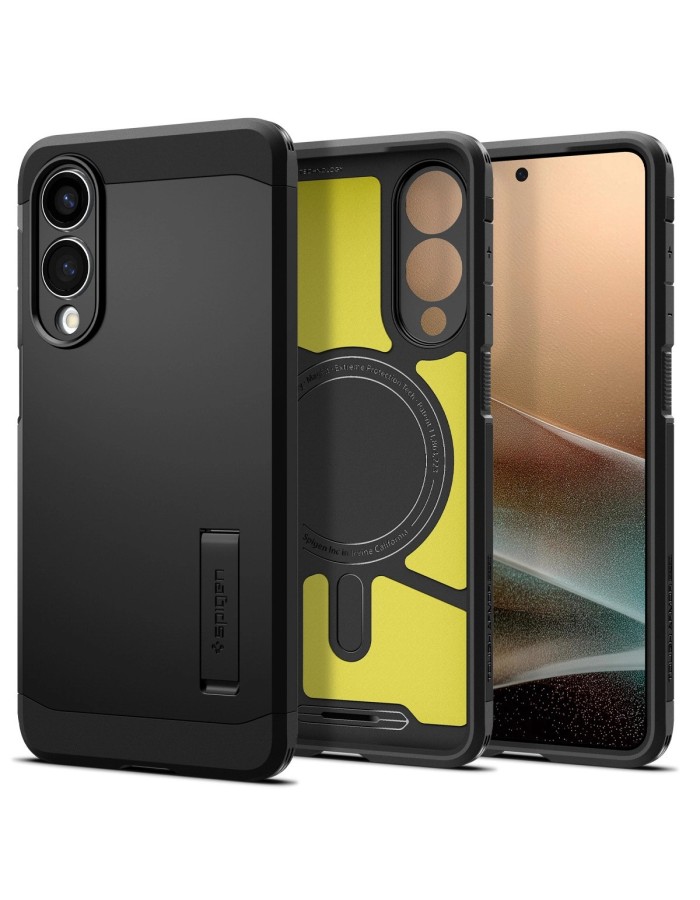 Spigen Tough Armor MagSafe case for Samsung Galaxy S25 Edge - black