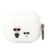 Karl Lagerfeld KLACAPSILKCW AirPods Pro cover white/white Silicone Karl &amp;amp; Choupette