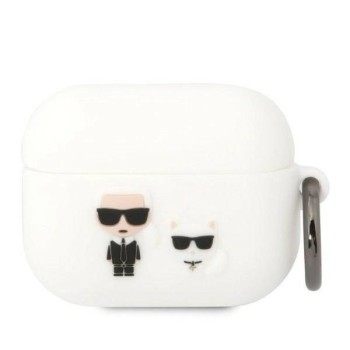 Karl Lagerfeld KLACAPSILKCW AirPods Pro cover white/white Silicone Karl &amp;amp; Choupette