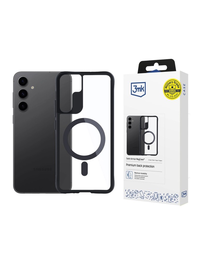 3mk Satin Armor MagCase for Samsung Galaxy S24 - Transparent