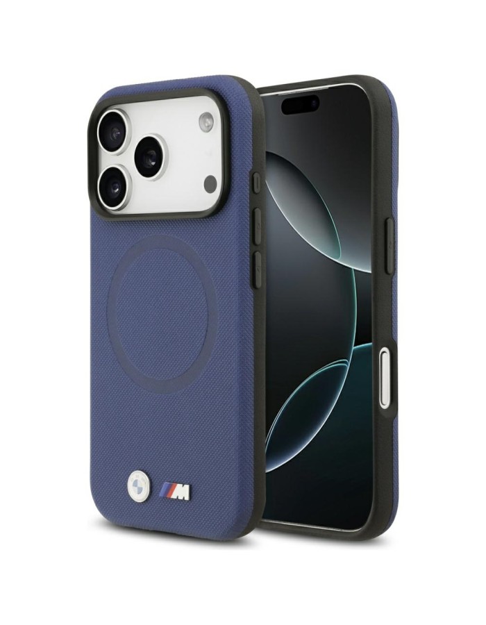 BMW M FW Metal Logo MagSafe Case for iPhone 17 Pro Max - Navy Blue