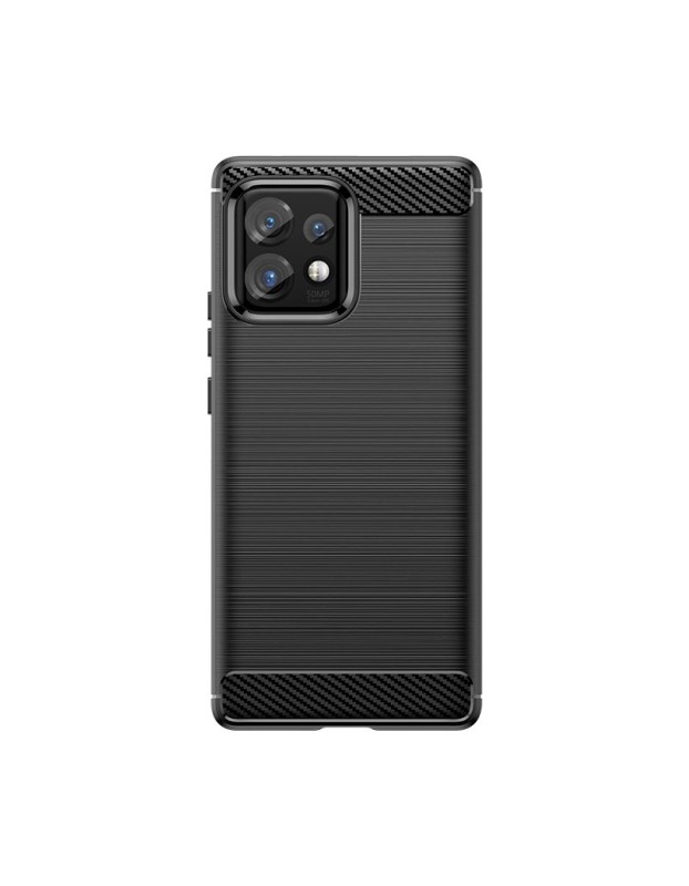 Carbon Case silicone case for Motorola Edge 40 Pro - black