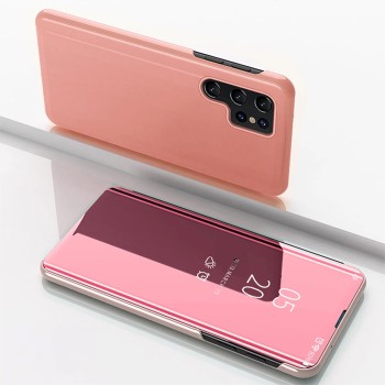 Clear View Case for Samsung Galaxy S25 Ultra Flip Cover - Pink Clear View Case for Samsung Galaxy S25 Ultra Flip Cover - Pink