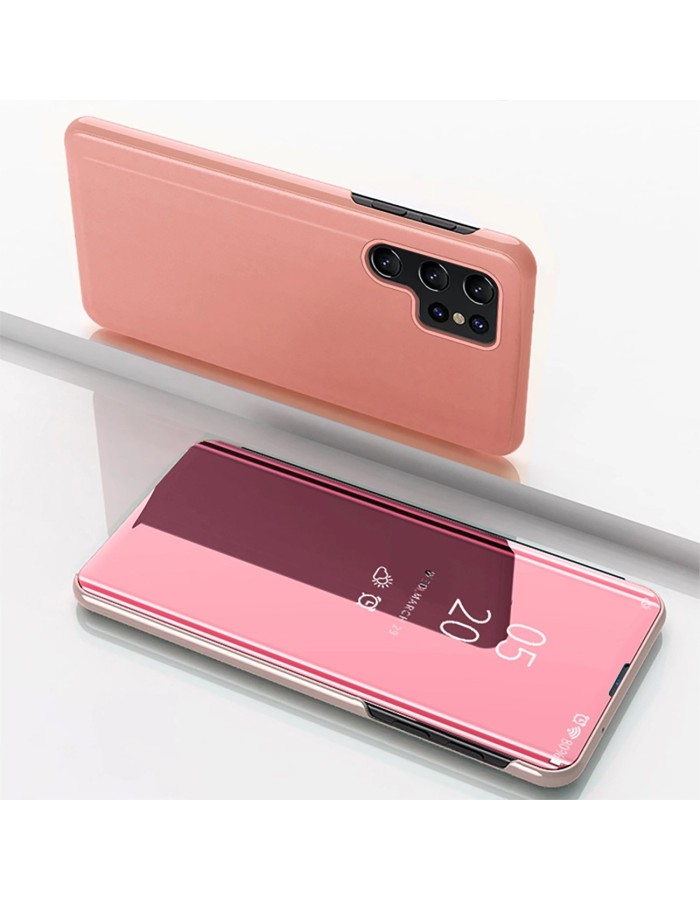 Clear View Case for Samsung Galaxy S25 Ultra Flip Cover - Pink Clear View Case for Samsung Galaxy S25 Ultra Flip Cover - Pink