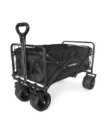 Wozinsky WZP-100 beach, tourist, garden trolley, durable, wide wheels, with safety net up to 100 kg - black