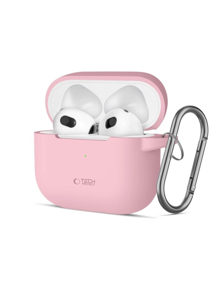 Tech-Protect Silicone Hook Case for Apple AirPods 3 - Pink Tech-Protect Silicone Hook Case for Apple AirPods 3 - Pink