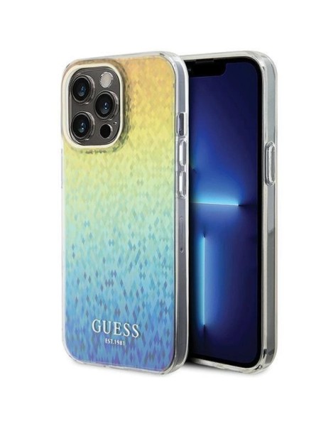 Guess IML Faceted Mirror Disco Iridescent case for iPhone 15 Pro Max - multicolored