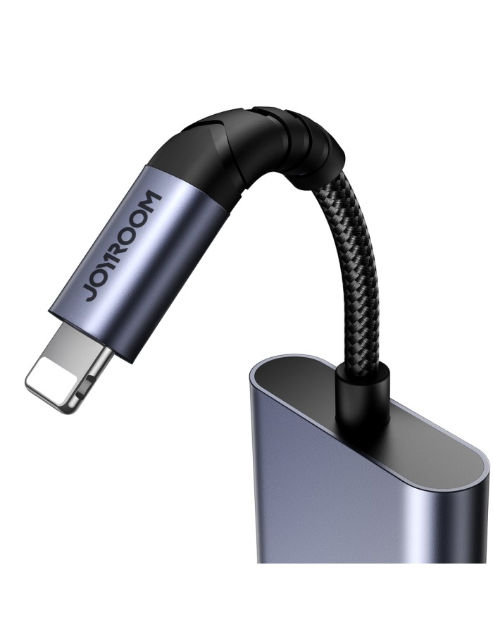 Joyroom SY-L02 Lightning to 2x Lightning DAC adapter 2in1 - black