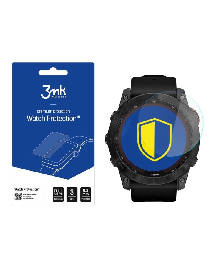 Tempered Glass 3mk Watch Protection FlexibleGlass for Garmin Fenix ​​7X (51mm)