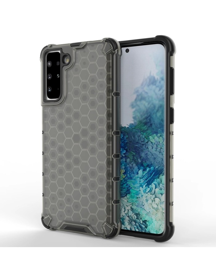 Honeycomb case armored cover with a gel frame for Samsung Galaxy S22 + (S22 Plus) black
