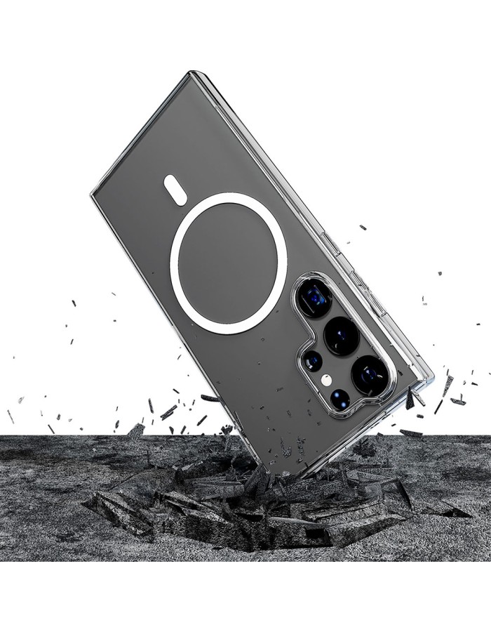 3mk MagCase case with magnetic module for Samsung Galaxy S24 Ultra - transparent
