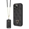 Guess GUHCP14LP4TDSCPK case for iPhone 14 Pro - black Crossbody 4G Metal Logo Guess GUHCP14LP4TDSCPK case for iPhone 14 Pro - black Crossbody 4G Metal Logo