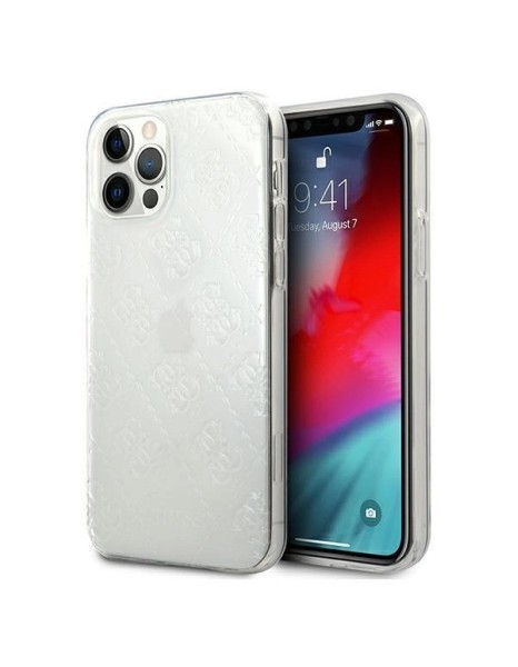 Guess GUHCP12M3D4GTR iPhone 12/12 Pro 6.1" transparent hardcase 4G 3D Pattern Collection Guess GUHCP12M3D4GTR iPhone 12/12 Pro 6.1" transparent hardcase 4G 3D Pattern Collection