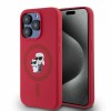 Karl Lagerfeld Silicone Karl&Choupette Heads Ring MagSafe Case for iPhone 15 Pro - Red Karl Lagerfeld Silicone Karl&Choupette Heads Ring MagSafe Case for iPhone 15 Pro - Red