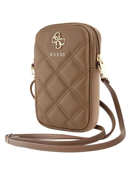 Guess Zip Quilted 4G bag - brown Guess Zip Quilted 4G bag - brown