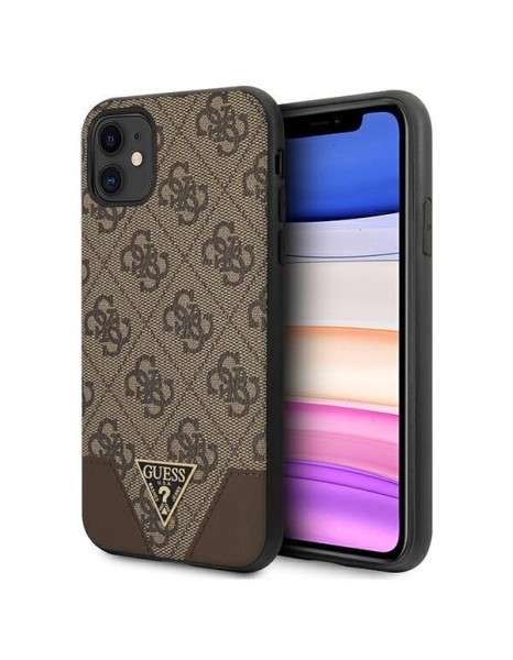 Guess 4G Triangle Collection case for iPhone 11 6.1" / Xr 6.1" - brown Guess 4G Triangle Collection case for iPhone 11 6.1" / Xr 6.1" - brown