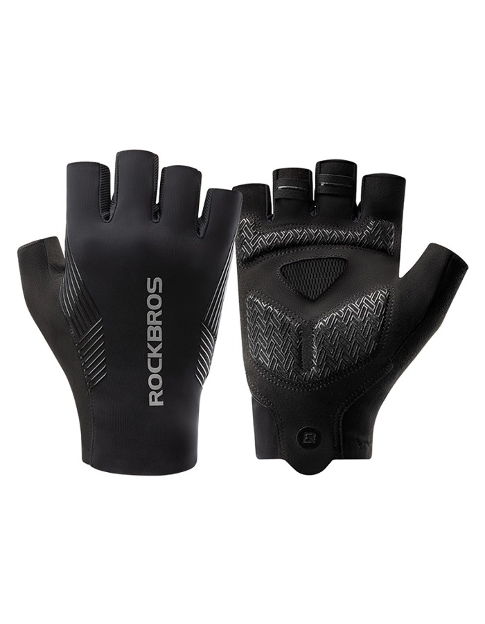 Rockbros cycling gloves spring/summer/autumn, short fingers, size: XL - black Rockbros cycling gloves spring/summer/autumn, short fingers, size: XL - black