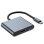 HUB Tech-Protect V1 3in1 USB-C - USB-A 3.0 / USB-C PD 100W / HDMI 4K 30Hz - gray