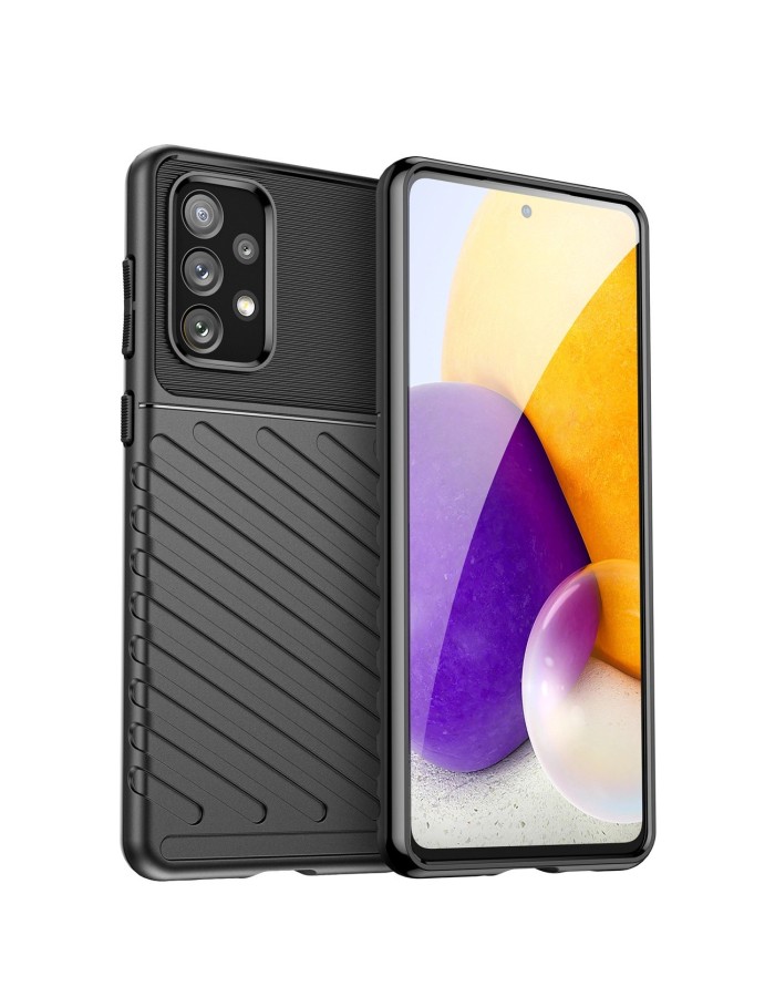 Thunder Case flexible armored cover for Samsung Galaxy A73 black Thunder Case flexible armored cover for Samsung Galaxy A73 black