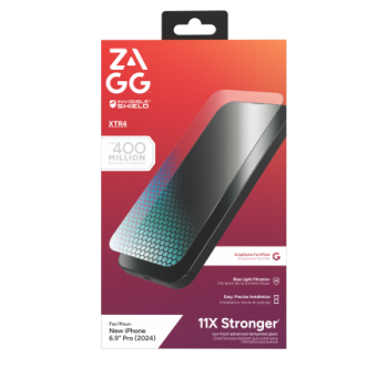 ZAGG InvisibleShield Glass XTR4 Graphene Screen Protector with Blue Light Filter for iPhone 16 Pro Max