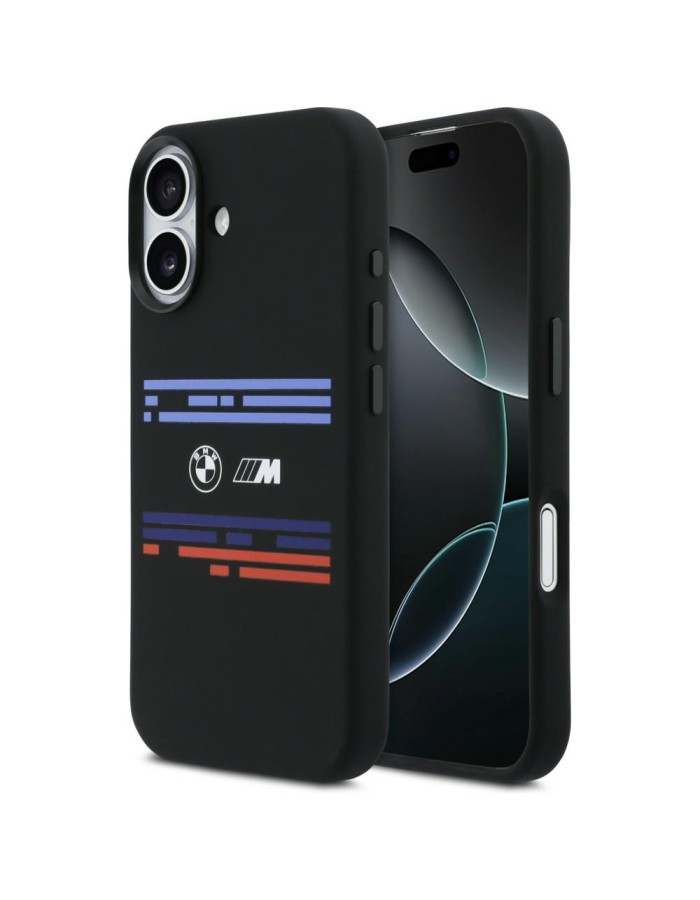 BMW M Silicon Horizontal Line MagSafe Case for iPhone 17 - Black