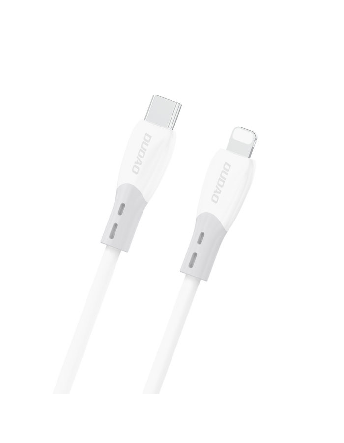Dudao L25SX 30W USB-C - Lightning Cable with Soft Silicone Braid 1m - White Dudao L25SX 30W USB-C - Lightning Cable with Soft Silicone Braid 1m - White